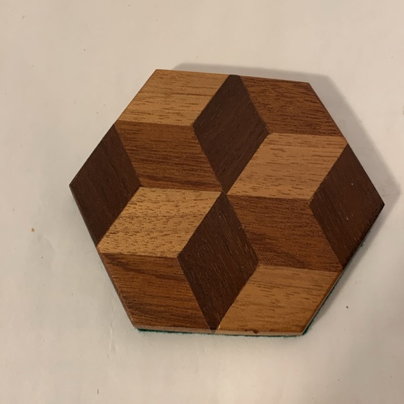 Handmade drink Coasters wooden set 4 - Picture 4 of 7